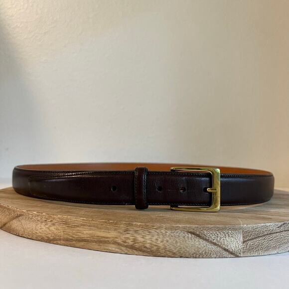 Trafalgar USA Made Hand Polished Cortina Hand Polished Belt Unisex Size 44 XL - Picture 1 of 11